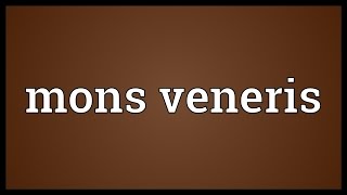 Mons veneris Meaning [upl. by Lynnelle359]