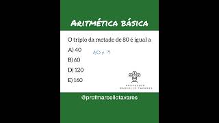 Aritmética básica profmarcellotavares enem matematica [upl. by Blinny]