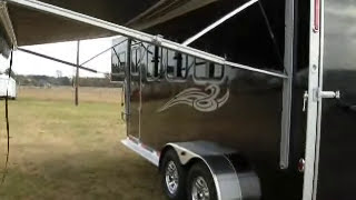 Horse Trailer Awning  Benefits of a 2 Step Roll Out Awning [upl. by Adran]