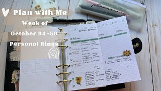 PLAN WITH ME  Week of October 24  30 2022  Personal Rings planwithme [upl. by Aniral]