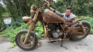 Restore old motorbike  Motorcycle Restoration after being forgotten for a long time [upl. by Aynekal]