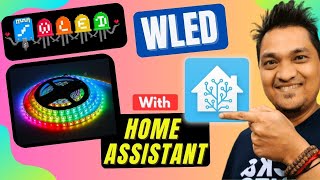 How To Control LED Strip In Home Assistant Using WLED 🔥  WS2812B LED  ESP32 amp D1 Mini [upl. by Arataj209]