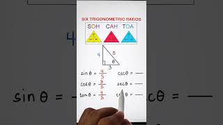 SOH  CAH  TOA Six Trigonometric Ratios trigonometry SOHCAHTOA righttriangle teachergon [upl. by Hewie551]