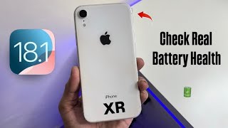 How to Check Real Battery Health on iPhone XR iOS 181 [upl. by Amer785]