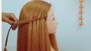 Cute festival hairstyle for open hair  Festival hairstyle for saari  Amazing hairstyle new [upl. by Delmar962]