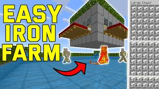 EASY amp SIMPLE Iron Farm Minecraft 121 BedrockMcpePs4Xbox [upl. by Lainey]