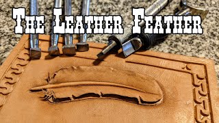 3D leather feather carving A fun tooling demonstration [upl. by Eiggep]