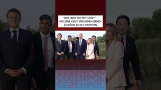 shorts gegenpol biden joebiden italien italy usa g7 potus westen meloni georgiameloni [upl. by Adnilab]