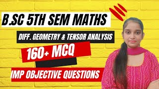 Differential geometry amp Tensor Analysis Objective questionsBSc 5th sem MathsBy Jyoti Chaudhary [upl. by Tiffany274]