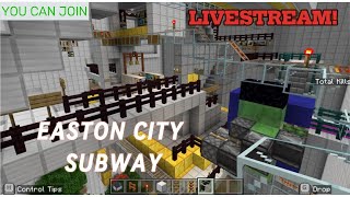 EASTON SUBWAY WORLD  MINECRAFT you can join the subway world [upl. by Emirac]