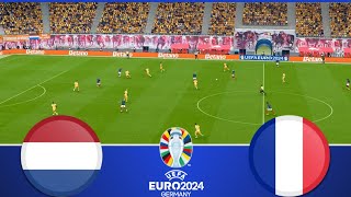 Netherlands vs France  UEFA Euro 2024  Watch Along amp efootball gameplay [upl. by Ahsineb]