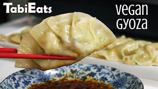 Vegan Dumplings Recipe Japanese Gyoza [upl. by Assennev793]