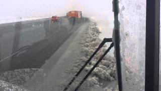 Ridealong RunwayTaxiway Snow Removal  Toronto Pearson Airport YYZ 12 March 2014 [upl. by Nairbal]