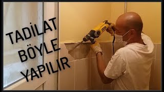 Tadilat böyle yapılır amp Fayans döşeme amp Tesisatçı amp wc  banyo amp bathroom [upl. by Fleeta]