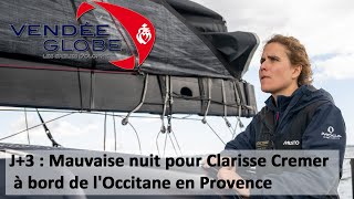 Mauvaise nuit pour Clarisse Cremer à bord de lOccitane le 13 nov 2024 sur le Vendée Globe [upl. by Tuck]