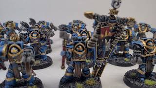 Horus Heresy Ultramarine Cataphractii Terminators and Banner for Command Squad [upl. by Sprage]