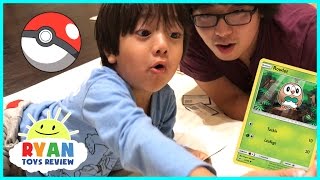 TOY HUNT Ryan ToysReview and First Time opening Pokemon Cards Game [upl. by Adeehsar]