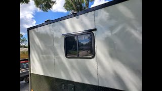 Cargo Trailer Camper  DIY Window Drip Cap  Window Rain Deflector [upl. by Ahtennek891]