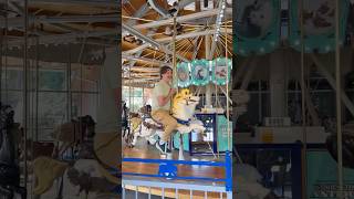 🦄🦄I’m SO DIZZY 🥴 Funny Dad Rides Carousel🤣🤣 [upl. by Beau]