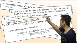 Vietas formula Four questions from online exercise 10 [upl. by Euginomod357]