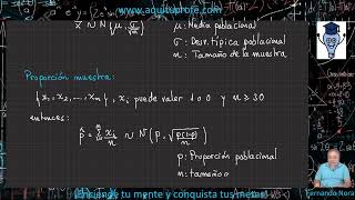 Distribución de probabilidad de la media y de la proporción muestral [upl. by Weingartner]