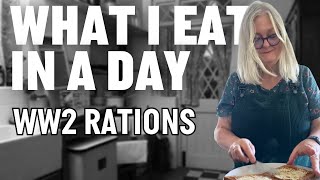 What I Eat in a Day Living on WW2 Rations Brown Betty Irish Potato Cakes  Calories Vlogtober [upl. by Lindblad]