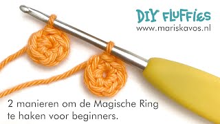 Tutorial Hoe haak ik de magische ring Voor linkshandige [upl. by Refinaj607]