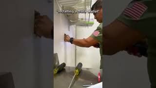 How to install a single gang box for a DATA outlet rioselectricllc shorts reels business cat6 [upl. by Snah]