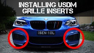 Installing M240i amp M235i USDM Lower Grille Inserts [upl. by Caryn164]