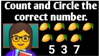 Count and circle the correct number Count and circle Maths for kindergarten Sheeladeymaam [upl. by Sami]