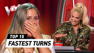 QUICKEST CHAIR TURNS in the Blind Auditions on The Voice [upl. by Russia53]