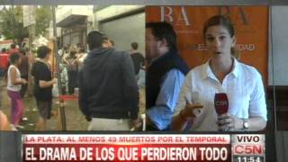 C5N  INUNDACION EN LA PLATA HABLA EL PRESIDENTE DE EDELAP [upl. by Ybsorc]