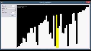 Sorting Algorithms Visualization  5 algorithms in C NET [upl. by Scotty]