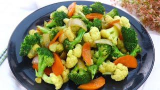 Quick Recipe For Broccoli amp Cauliflower❗Healthy amp Tasty Dinner Ready In 5 Minutes❗Best Broccoli [upl. by Chemaram]