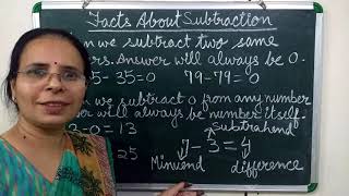 Facts about Subtraction  Subtraction part 5  Planet Maths [upl. by Bogie596]