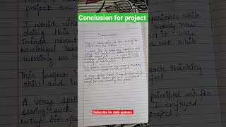 conclusion for project project shortsconclusions [upl. by Pace]