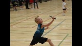 7 year old Kolding junior playing Kolding senior  Denmark  Badminton [upl. by Suirada]