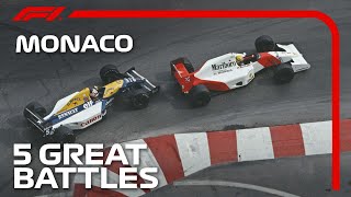 Five Great Battles At The Monaco Grand Prix [upl. by Ahsemak]