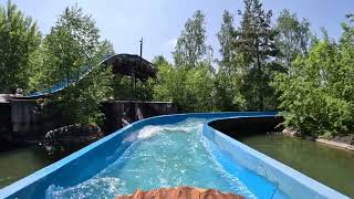 Wildwasserbahn Freizeitpark Plohn 4K Onride [upl. by Venezia]