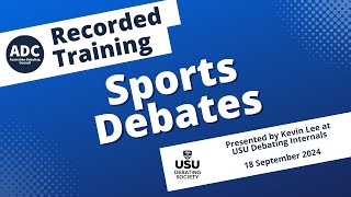 Recorded Training Sports Debates [upl. by Eiramanig]