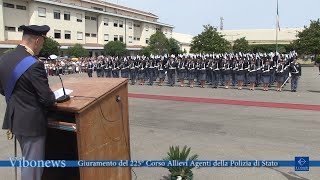 Giuramento del 225° Corso Allievi Agenti della Polizia di Stato [upl. by Lerud]