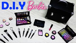 DIY Como fazer pincéis e maquiagem para Barbie [upl. by Tabby]