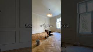 Part 2 Refinishingrestoring our 127 year old woodefloors by ourselves diyhome diy floorrepair [upl. by Benoit476]