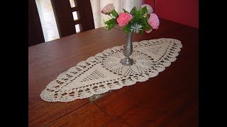 Como Tejer Carpeta Ovalada o Centro de Mesa a crochet paso a paso Parte 13 [upl. by Nomahs]