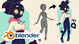 Bringing a Galaxy Girl to Life in Blender  Flare Full Process Explained [upl. by Ayarahs]