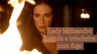 Lady Melisandre acende a trincheira com fogo  Game Of Thrones S08E03 PTBR [upl. by Snilloc10]