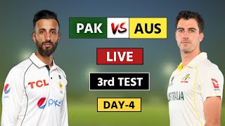 Pakistan vs Australia 3rd Test Match Day 4 Live  Pak vs Aus Highlights Day 3 [upl. by Aleirbag]