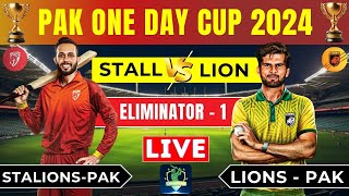 Live  StallionsPAK vs LionsPAK  Eliminator 1  PAK Champion One Day Cup 2024 cricket live [upl. by Iron]