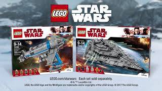 Lego Star Wars 2017 The Last Jedi lineup Commercial [upl. by Morocco659]