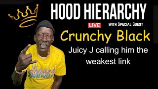 Crunchy Black Juicy J calling him the weakest link  his thoughts on DJ Paul part 2 [upl. by Innavoig500]